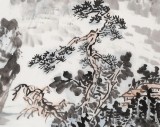 【已售】庾超然 四尺三開《溪山幽居圖》 黃鶴樓書畫院院長