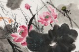 【已售】梁景欣 四尺《連年有余》 青大美院學(xué)院派畫家