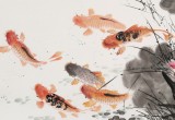 【已售】梁景欣 四尺《連年有余》 青大美院學(xué)院派畫家