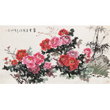 梁景欣 六尺《富貴平安》 青大美院學(xué)院派畫(huà)家