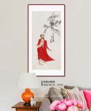 曹建濤 四尺《紅衣羅漢》 獨(dú)具特色水墨人物畫家