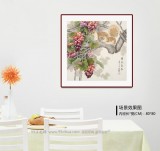 趙逸梅 四尺斗方《紫氣東來》 著名工筆畫家