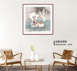 趙開新 四尺斗方《聽琴圖》 中美協會員 國家畫院畫家（詢價）