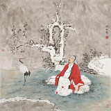 【已售】趙開新 四尺斗方《仙風(fēng)鶴骨》 中美協(xié)會員 國家畫院畫家（詢價）