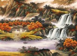 【已售】楊銘昌 小八尺《秋山晨暉》 安徽山水畫研究協會理事
