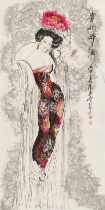 【已售】李鳳英 四尺《貴妃醉酒》 北京美協(xié)會(huì)員