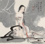 【已售】李鳳英 四尺斗方《秋水》 北京美協(xié)會員