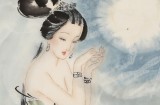 【已售】李鳳英 四尺斗方《夜吟方知月近人》 北京美協會員（詢價）