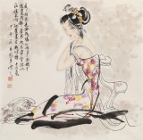【已售】李鳳英 四尺斗方《夜夜相思更漏殘》 北京美協(xié)會(huì)員
