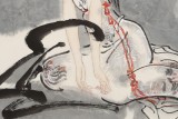【已售】李鳳英 四尺斗方《秋水》 北京美協(xié)會員