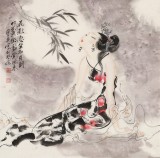 【已售】李鳳英 四尺斗方《花影忽坐知月到》 北京美協會員（詢價）
