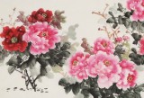 【已售】梁景欣 小六尺《祥和富貴》 青大美院學院派畫家