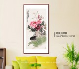 【已售】梁景欣 三尺《花開富貴》青大美院學院派畫家