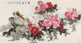 【已售】梁景欣 六尺《富貴滿堂》 青大美院學院派畫家