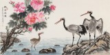 朱祖義 四尺《鶴情秋韻》 中國(guó)老子書畫院副院長(zhǎng)
