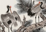 【已售】朱祖義 四尺《松鶴延年》 中國老子書畫院副院長