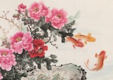 梁景欣 六尺《富貴有余》 青大美院學院派畫家