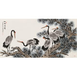 【已售】朱祖義 四尺《松鶴萬(wàn)壽》 中國(guó)老子書(shū)畫(huà)院副院長(zhǎng)