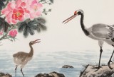 朱祖義 四尺《鶴情秋韻》 中國(guó)老子書畫院副院長(zhǎng)