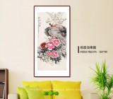 梁景欣 四尺《玉堂富貴》 青大美院學院派畫家