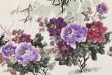 【已售】梁景欣 小六尺《紫氣東來》 青大美院學院派畫家
