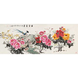 【已售】梁景欣 小六尺《滿堂富貴》 青大美院學院派畫家