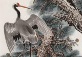 【已售】朱祖義 四尺《松鶴萬壽圖》 中國老子書畫院副院長