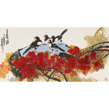 王永剛 四尺《多喜圖》 國家一級美術(shù)師（詢價(jià)）