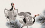 【已售】朱祖義 四尺《松鶴延年》 中國老子書畫院副院長