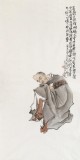 曹建濤 四尺《菩提本無樹》獨具特色水墨人物畫家
