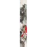 曹建濤 四尺對開《紅衣羅漢》 獨具特色水墨人物畫家