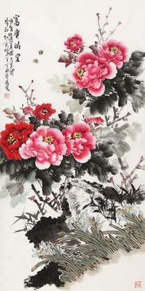 【已售】梁景欣 四尺《富貴滿堂》 青大美院學(xué)院派畫家
