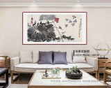 王永剛 四尺《荷塘聚翠圖》 國(guó)家一級(jí)美術(shù)師（詢價(jià)）