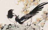 【已售】梁景欣 三尺《春風得意》青大美院學院派畫家