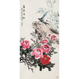 【已售】梁景欣 四尺《富貴祥和》 青大美院學院派畫家