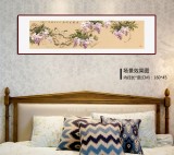 【已售】皇甫小喜 四尺對開《花蔓宜陽春》 河南著名花鳥畫家