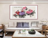 【已售】梁景欣 四尺《富貴滿堂》 青大美院學院派畫家