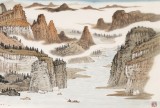 廖崧越 小六尺《江楓妝麗家山秋》 廣西桂林美協會員