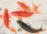 【已售】周升達 三尺《富貴久魚》 中國畫院國畫組長（詢價）