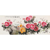 【已售】梁景欣 小六尺《花開(kāi)富貴》 青大美院學(xué)院派畫(huà)家