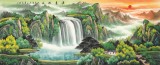 【已售】吳東 小八尺《源遠流長》 著名易經(jīng)風水畫家