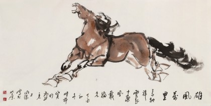 （詢價）王向陽 四尺《雄風萬里》中國美術家協會會員