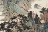 【已售】吳顯剛 四尺《溪橋歸晚圖》 貴州七星關(guān)美協(xié)主席