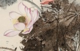 【已售】吳顯剛 四尺斗方《一塘荷氣》 貴州七星關美協主席