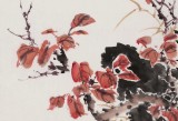 鄒本財 四尺三開《麻雀報喜》 公主嶺市美協(xié)常務(wù)副主席