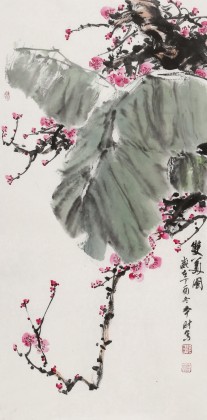【已售】鄒本財 四尺三開《雙美圖》 公主嶺市美協(xié)常務副主席