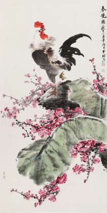 【已售】鄒本財 三尺《春曉圖》 公主嶺市美協常務副主席