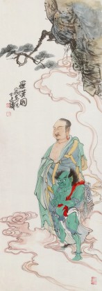 曹建濤 小四尺《羅漢圖》獨(dú)具特色水墨人物畫(huà)家