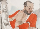【已售】曹建濤 小四尺《菩提本無樹》獨(dú)具特色水墨人物畫家