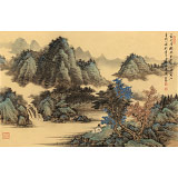 【已售】吳顯剛 四尺三開《坐看云起時》 貴州七星關美協主席